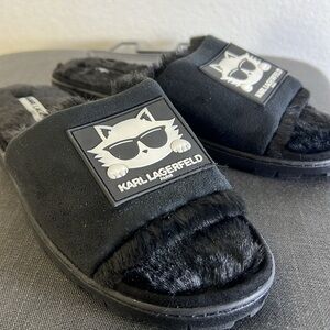 Karl Lagerfeld Paris Women’s Cat Slide Slippers Size 9